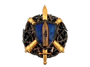 RUSSIAN KORNILOV ARTILLERY DIVISION ENAMEL BADGE