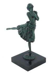 EUROPEAN SCHOOL BALLET DANCER BRONZE SCULPTURE