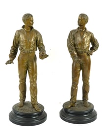 ANTIQUE FRENCH SCULPTURES BY RENE CHARLES MASSE 1890