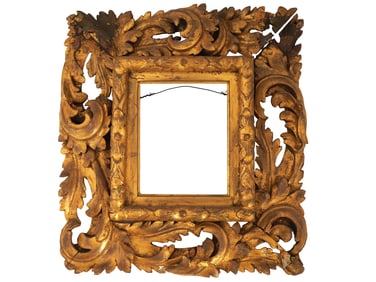 ANTIQUE ITALIAN FLORENTINE GILT WOOD PICTURE FRAME