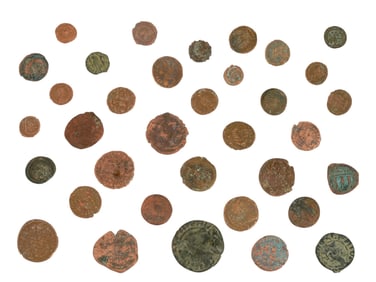 ANCIENT ROMAN AND BYZANTINE BRONZE COINS