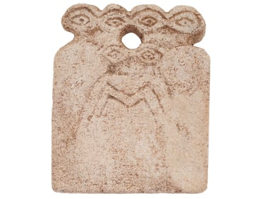 ANCIENT MESOPOTAMIAN RELIGIOUS CARVED STONE EYE IDOL