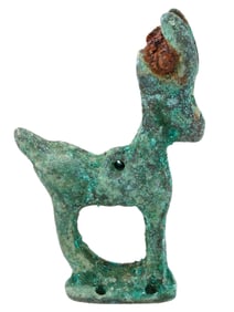 ANCIENT LURISTAN IRANIAN ART BRONZE DEER FIGURINE