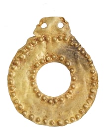 ANCIENT GOLD EYE IDOL PENDANT 1ST MILENIUM BC