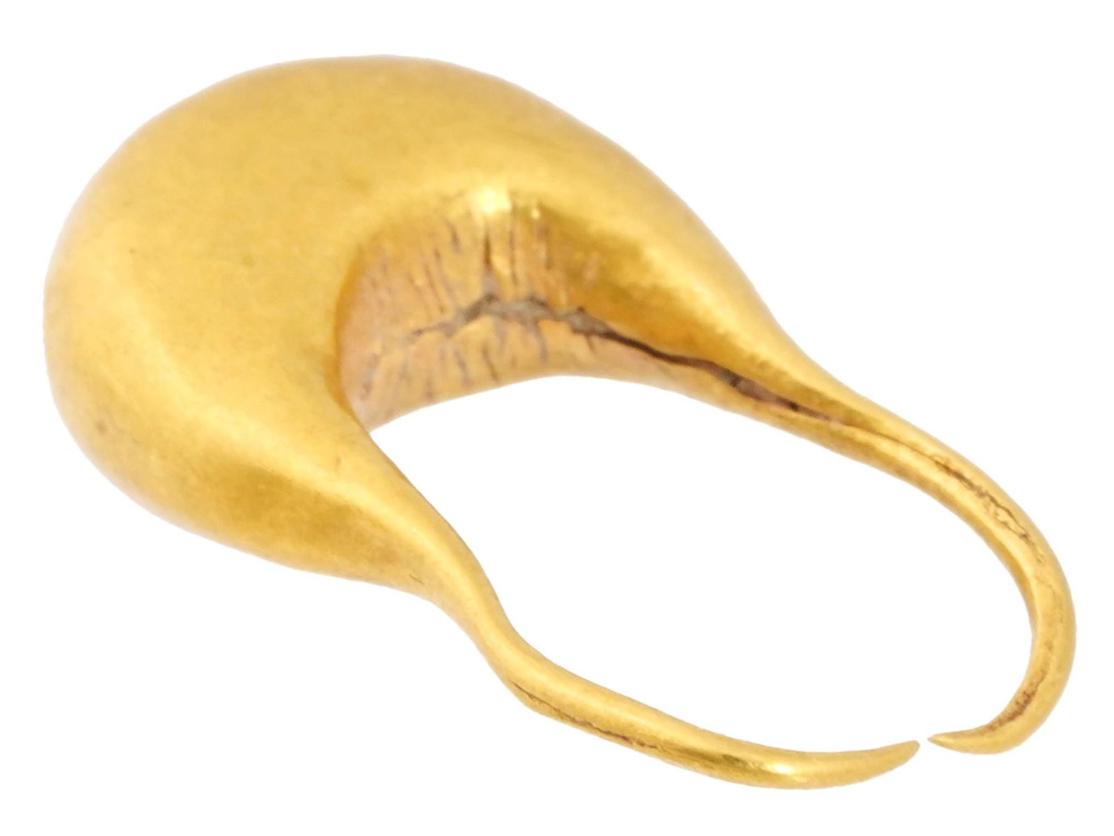 ANCIENT ROMAN EMPIRE CRESCENT SHAPED GOLD EARRING (1 of 4)