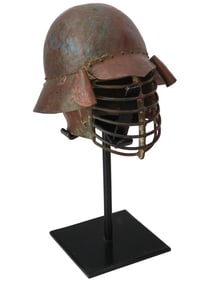 ANTIQUE JAPANESE EDO ZUNARI KABUTO COMBAT HELMET