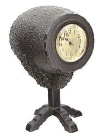 ANTIQUE JAPANESE BRONZE TAIKO DRUM CLOCK