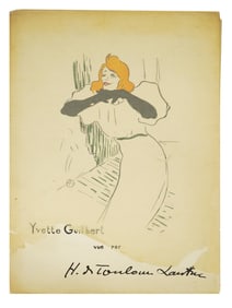 YVETTE GUILBERT BY TOULOUSE LAUTREC LITHOGRAPHS BOOK