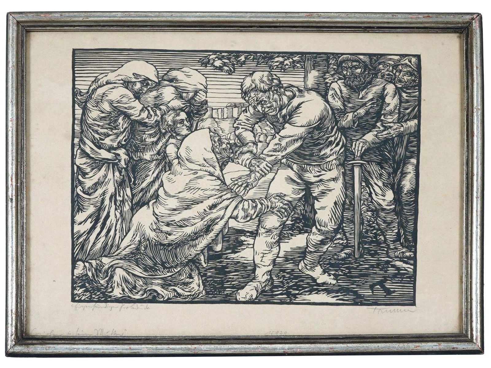 ORIGINAL GERMAN WOODCUT PRINT BY PETER TRUMM SIGNED (1 of 6)