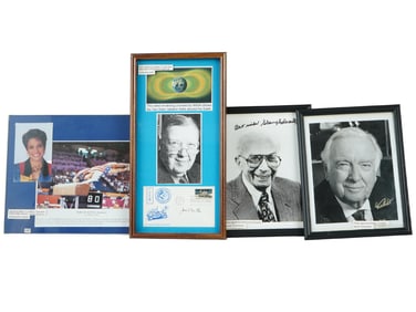 AUTOGRAPHED PHOTOS SCHWARTZ CRONKITE MARY LOU RETTON