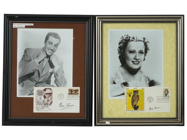 AMERICAN FDCS CESAR ROMERO IRENE AND DUNNE SIGNED