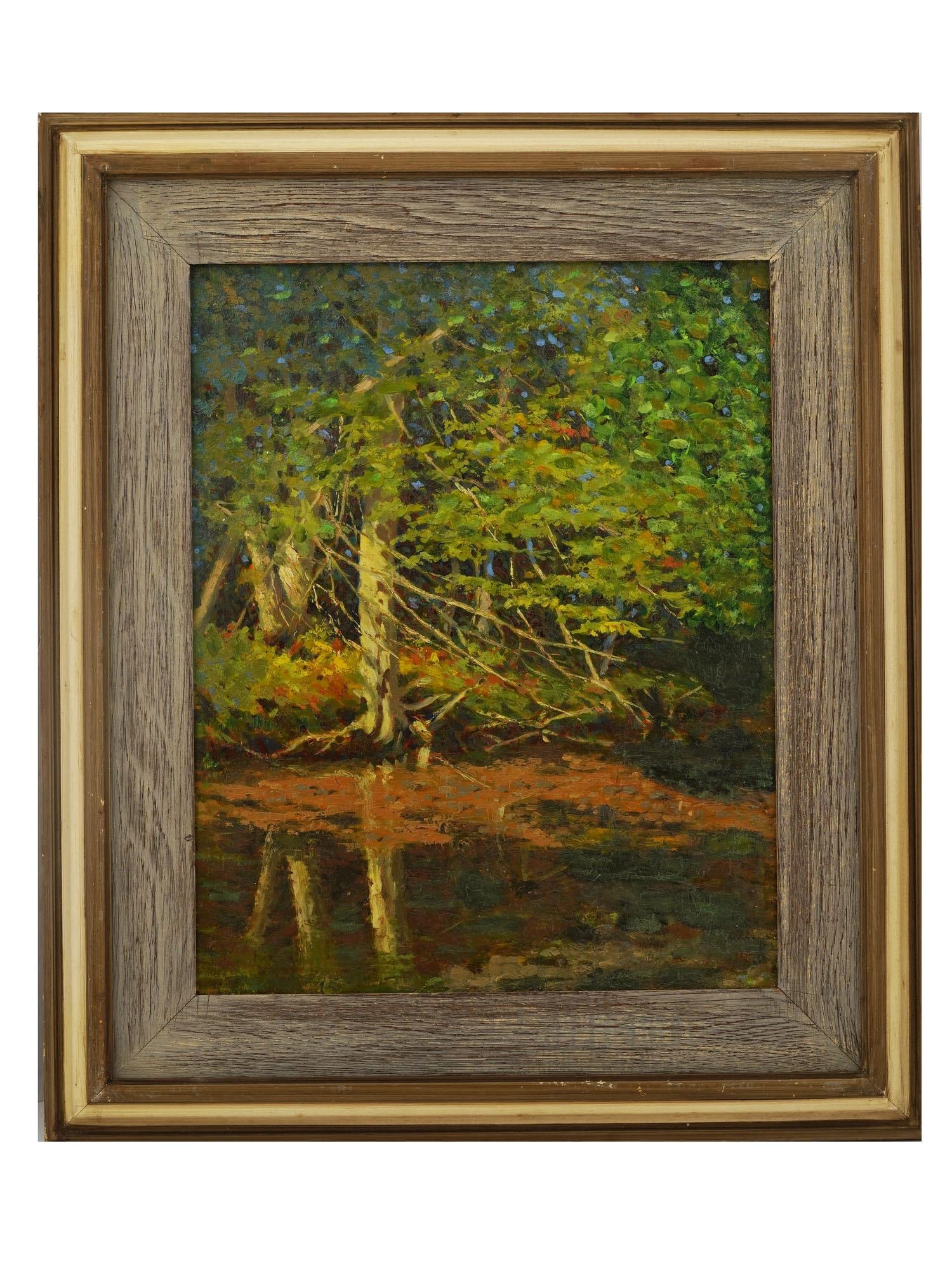 ANTIQUE AMERICAN OIL PAINTING BY WILLIAM J BIXBEE (1 of 5)