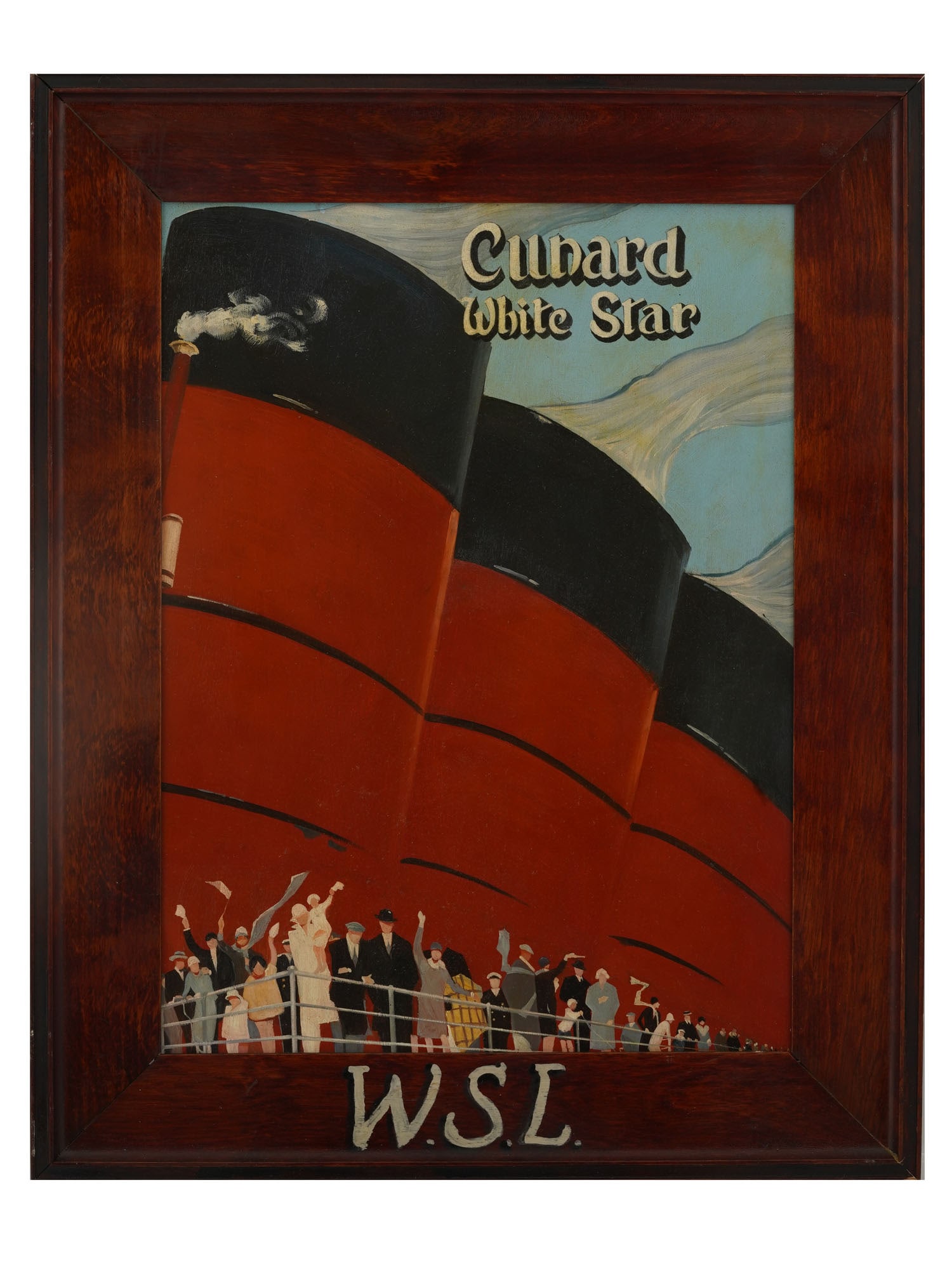 ENGLISH CUNARD WHITE STAR LINE OIL PAINTING (1 of 5)