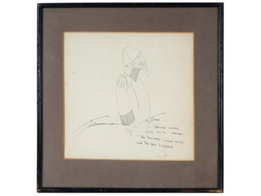 MODERN PORTRAIT INK PAINTING SIGNED BY THE ARTIST