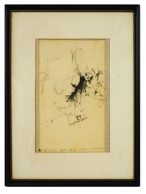 GREEK AMERICAN INK PAINTING BY PAUL GIOVANOPOULOS