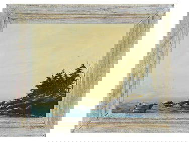 AMERICAN COASTAL OIL PAINTING BY CHARLES R SELMI