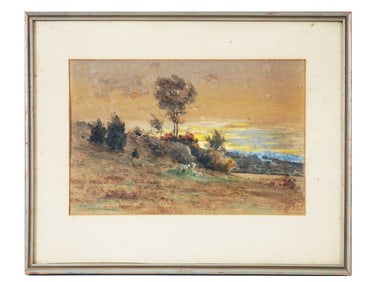 EDMUND CLARENCE MESSER AMERICAN WATERCOLOR PAINTING