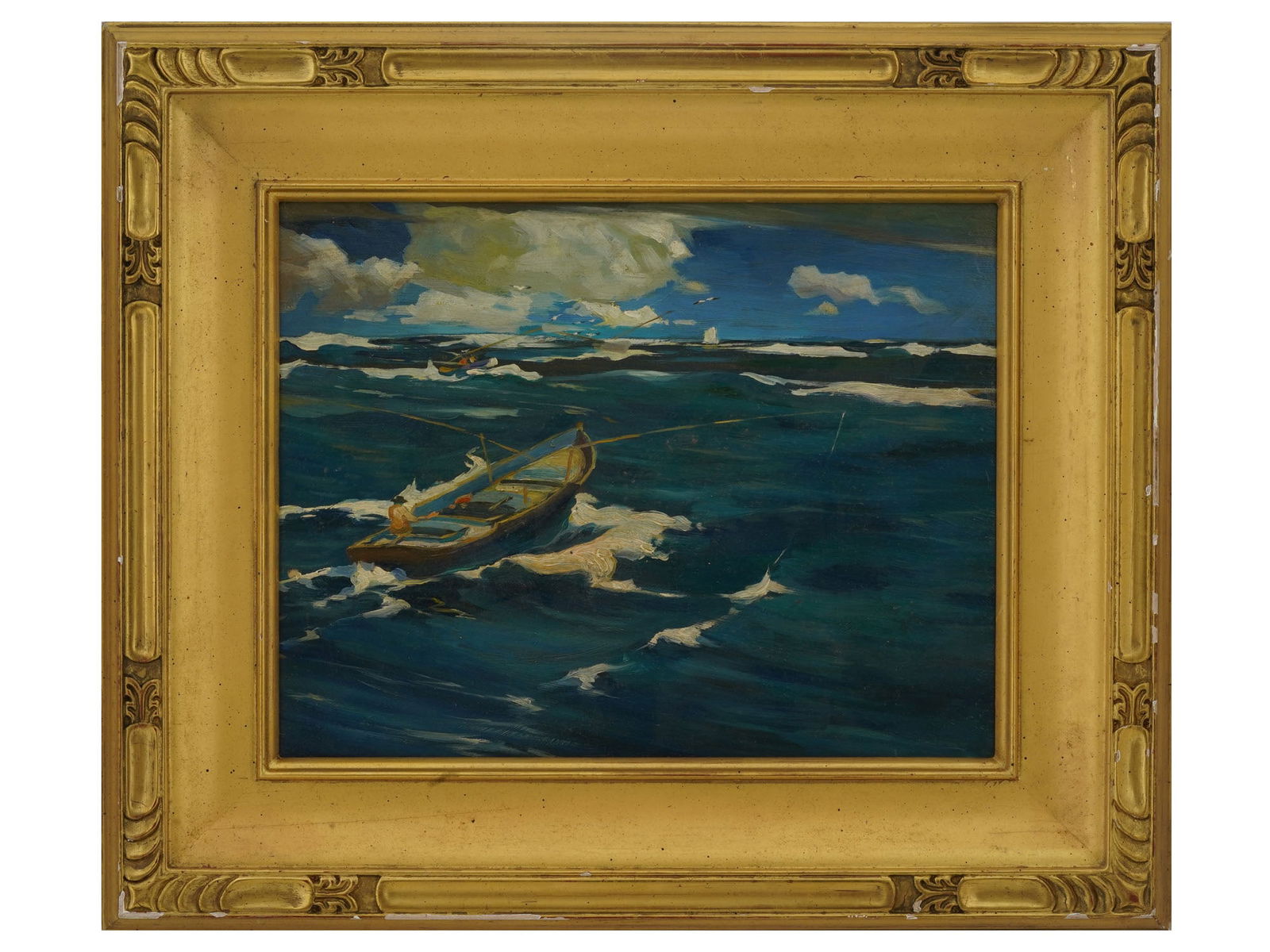 AMERICAN SEASCAPE OIL PAINTING BY ARMIN HANSEN (1 of 6)