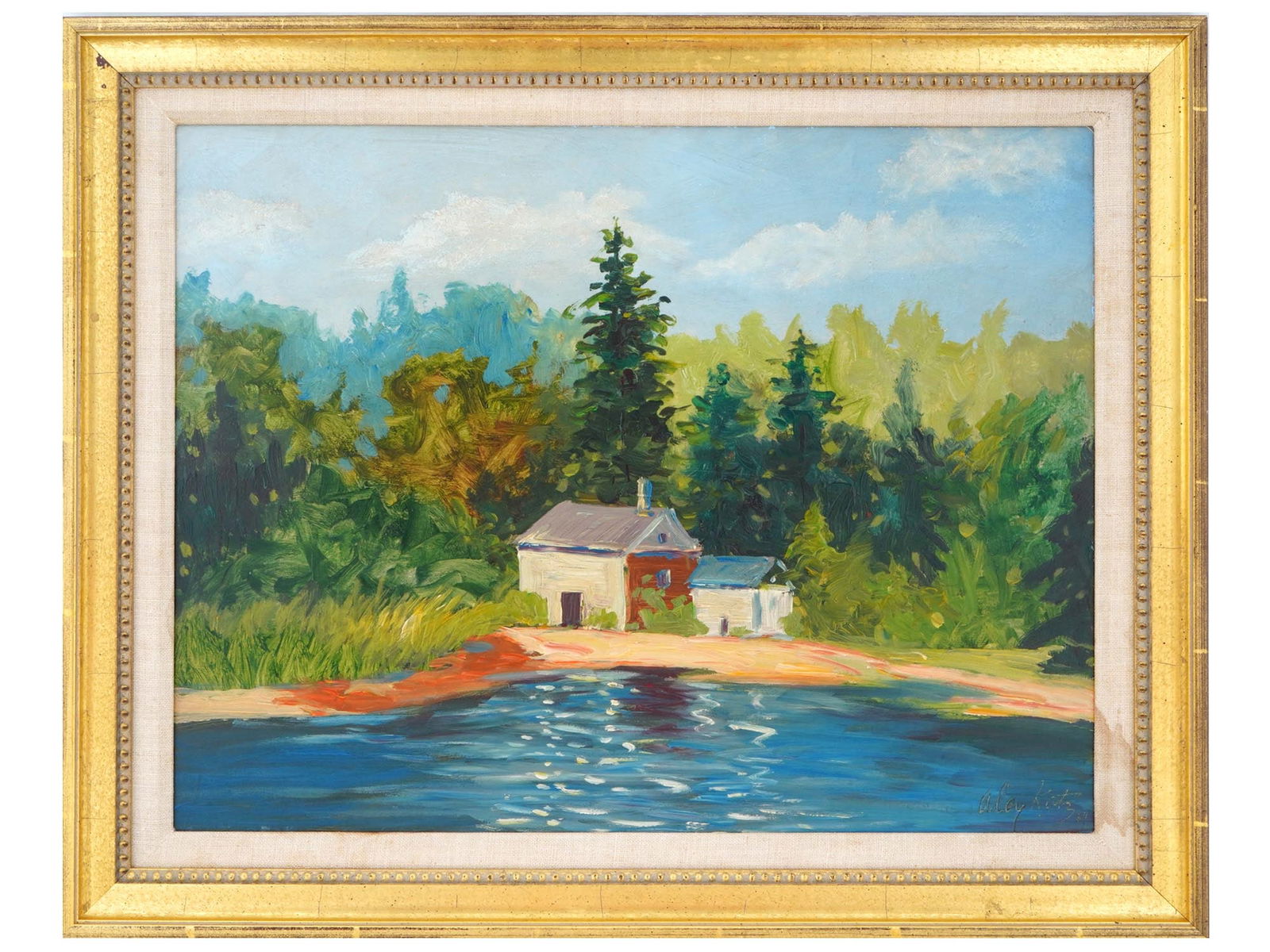 AMERICAN LANDSCAPE PAINTING BY ALEX KATZ SIGNED (1 of 4)