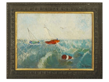 FRENCH MALAYSIAN MARINE PAINTING BY CHIA YU CHIAN