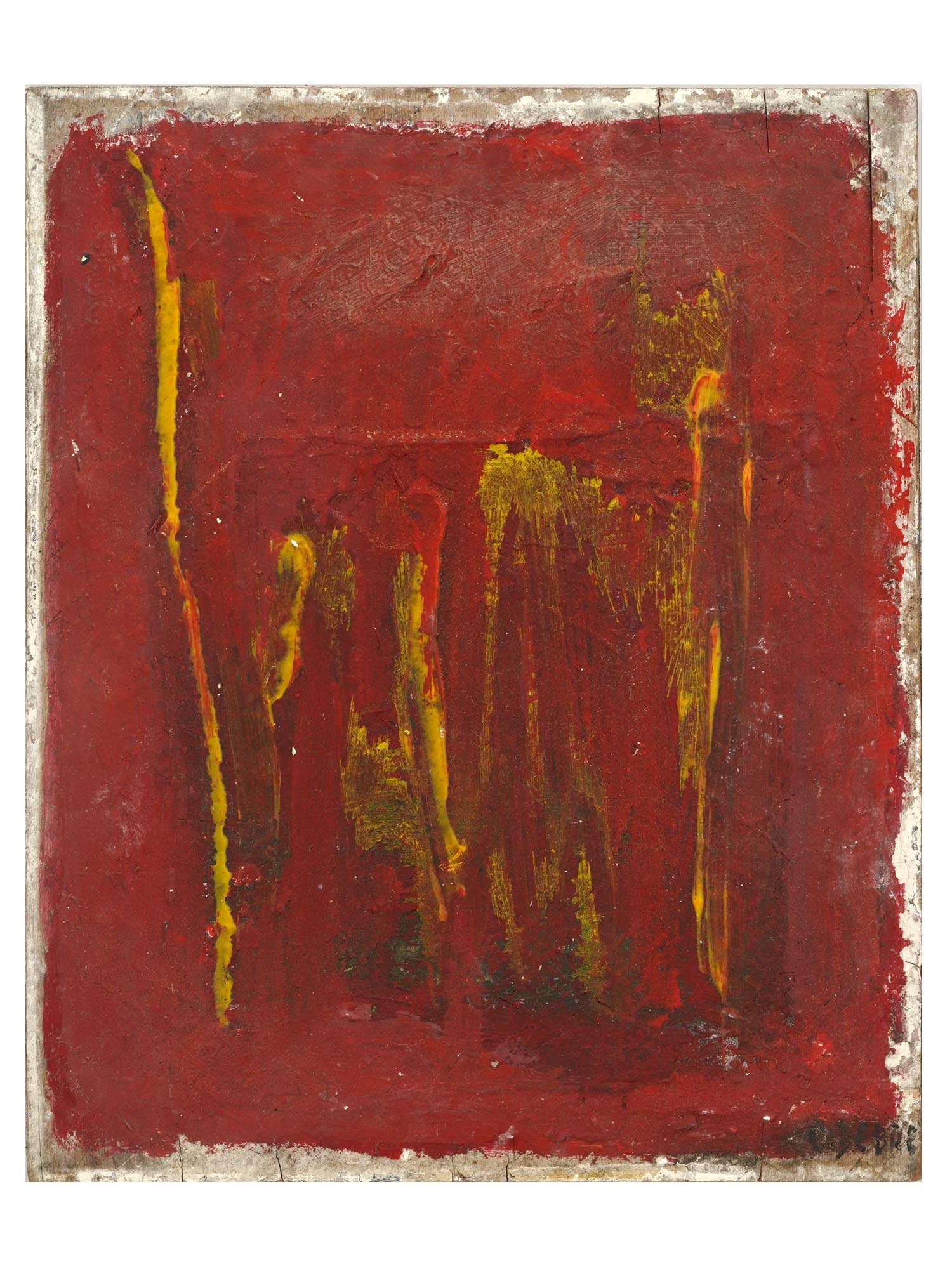 FRENCH ABSTRACT OIL PAINTING SIGNED OLIVIER DEBRE (1 of 6)