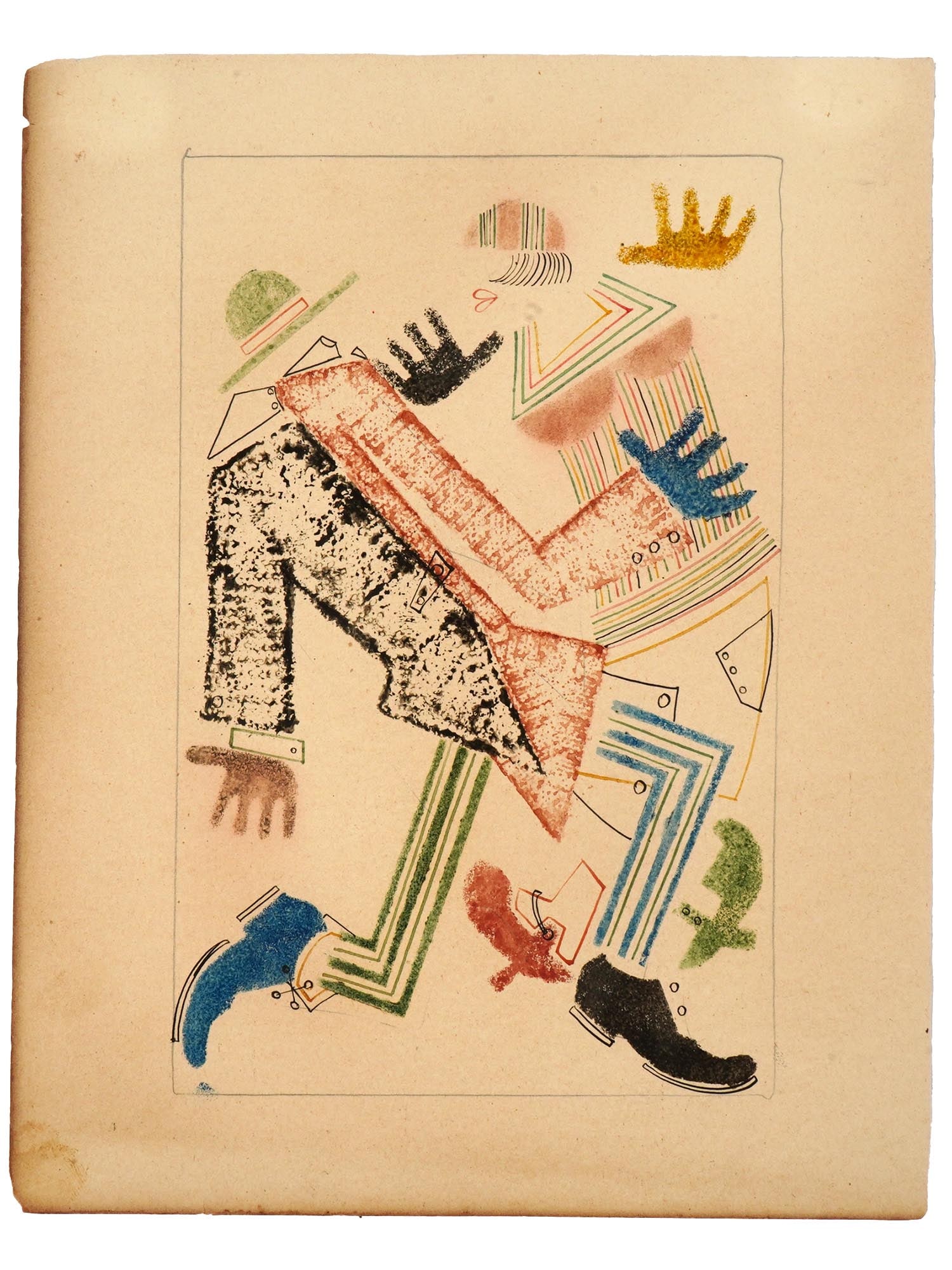 RUSSIAN AVANT GARDE PAINTING ATTR VLADIMIR LEBEDEV (1 of 3)