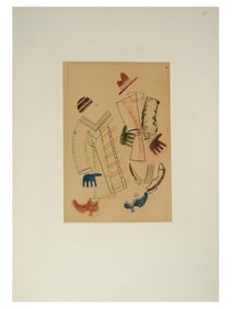 RUSSIAN AVANT GARDE PAINTING ATTR VLADIMIR LEBEDEV