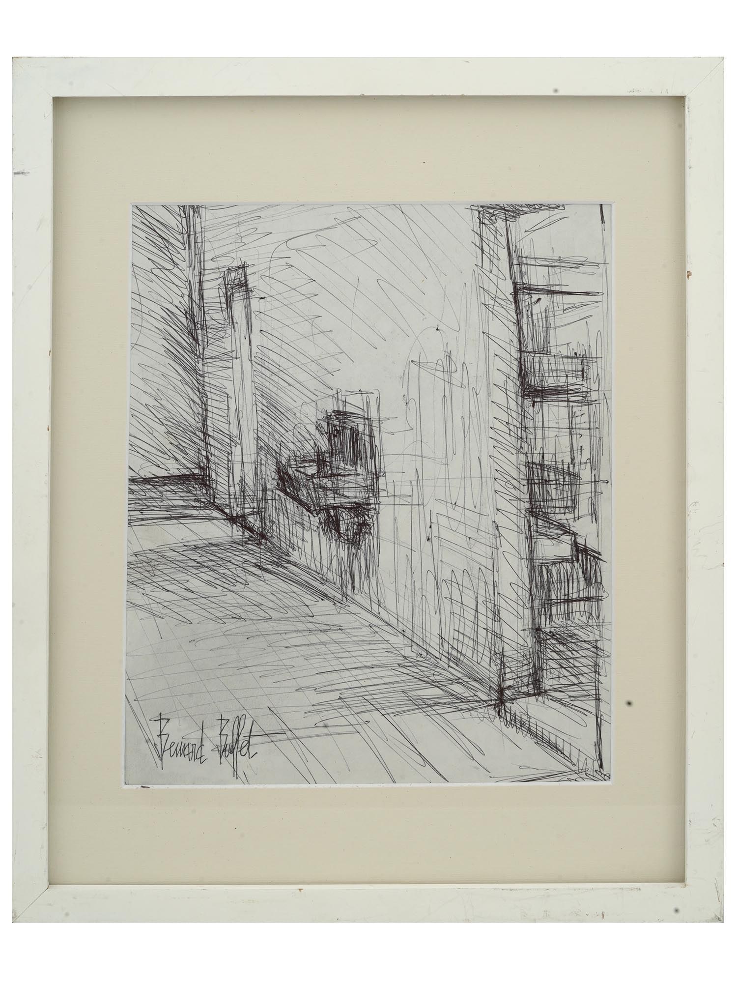 FRENCH SKETCH DRAWING BY BERNARD BUFFET SIGNED (1 of 4)