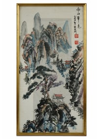 ANTIQUE CHINESE WATERCOLOR PAINTING ON RICE PAPER