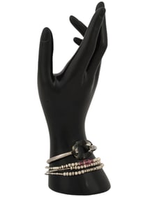 TWO VINTAGE STERLING SILVER BRACELETS HALLMARKED