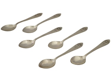 GROUP OF VINTAGE RUSSIAN SOVIET SILVER SPOONS ALYONKA