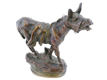 FRENCH SCULPTURE DONKEY BY PROSPER LECOURTIER LOUBLIE