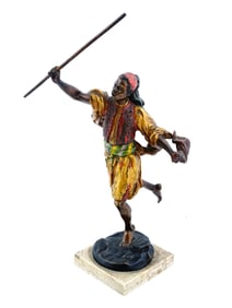 AUSTRIAN SCULPTURE FRANZ BERGMANN MOORISH WARRIOR