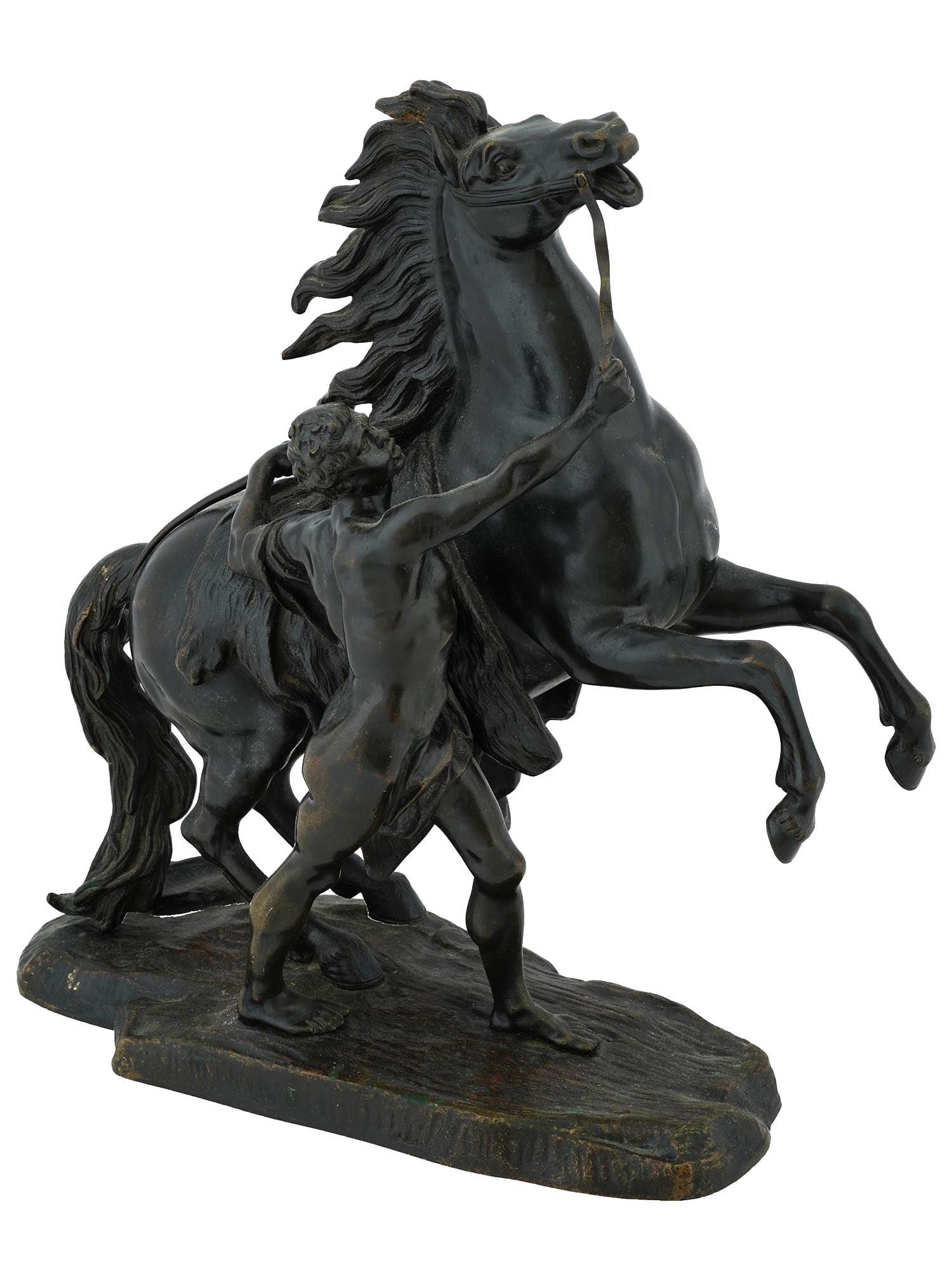 FRENCH BRONZE EQUESTRIAN SCULPTURE AFTER G COUSTOU (1 of 6)
