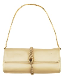 ITALIAN BEIGE FABRIC LADIES BAG BY ROBERTO CAVALLI