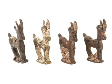 ANCIENT LURISTAN BRONZE DEER FIGURINES 600 TO 400 BC