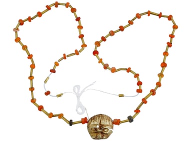 ANCIENT ROMAN 24K GOLD AND AGATE BEADS NECKLACE