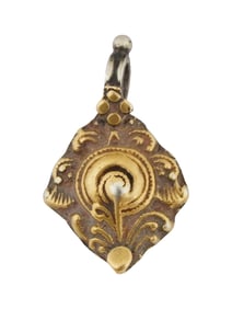 ANCIENT GOLD CRUSADER SHIELD PENDANT 1000 AD