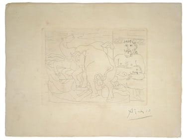 FRENCH VOLLARD SUITE ETCHING BY PABLO PICASSO SIGNED