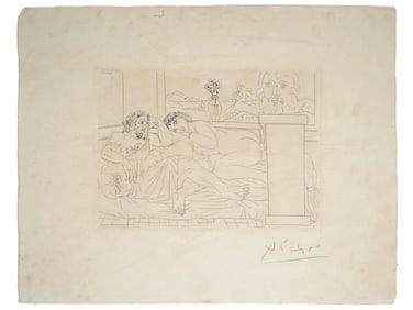 FRENCH VOLLARD SUITE ETCHING BY PABLO PICASSO SIGNED