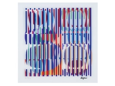 JUDAICA OP ART HOLOGRAM AGAMOGRAPH BY YAACOV AGAM