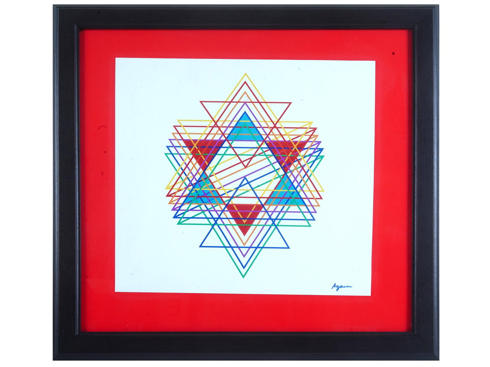 JUDAICA STAR OF DAVID SCREEN PRINT BY YAACOV AGAM (1 of 5)