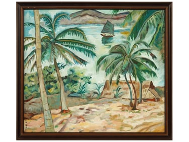 GEORGETTE CHEN SINGAPOREAN LANDSCAPE OIL PAINTING