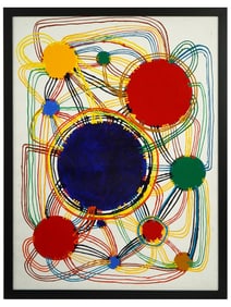 1990 JAPANESE ABSTRACT PAINTING BY ATSUKO TANAKA