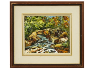 ATTR TO CHARLES J MOVALLI AMERICAN OIL PAINTING