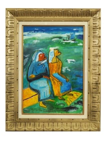 ATTR TO MAX HERMAN PECHSTEIN GERMAN OIL PAINTING
