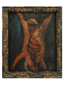 EXPRESSIONIST BEEF OIL PAINTING AFTER CHAIM SOUTINE