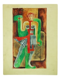 THEATRE COSTUME PAINTING AFTER VADYM MELLER SKETCH