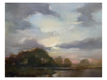 AMERICAN SCHOOL OIL PAINTING SIGNED BY WATKINS