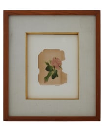GEORGE EHRET ANTIQUE WATERCOLOR ROSE PAINTING
